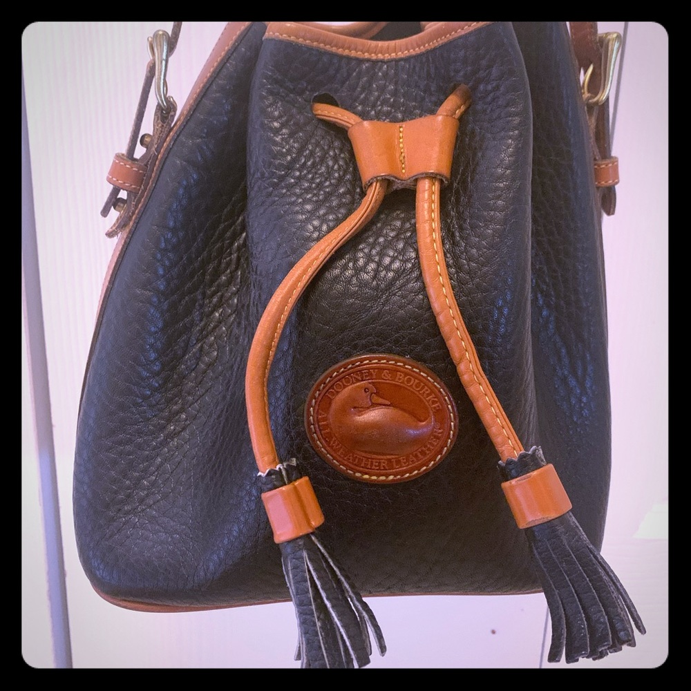 Dooney& Bourke Pebbled Leather Drawstring Bag